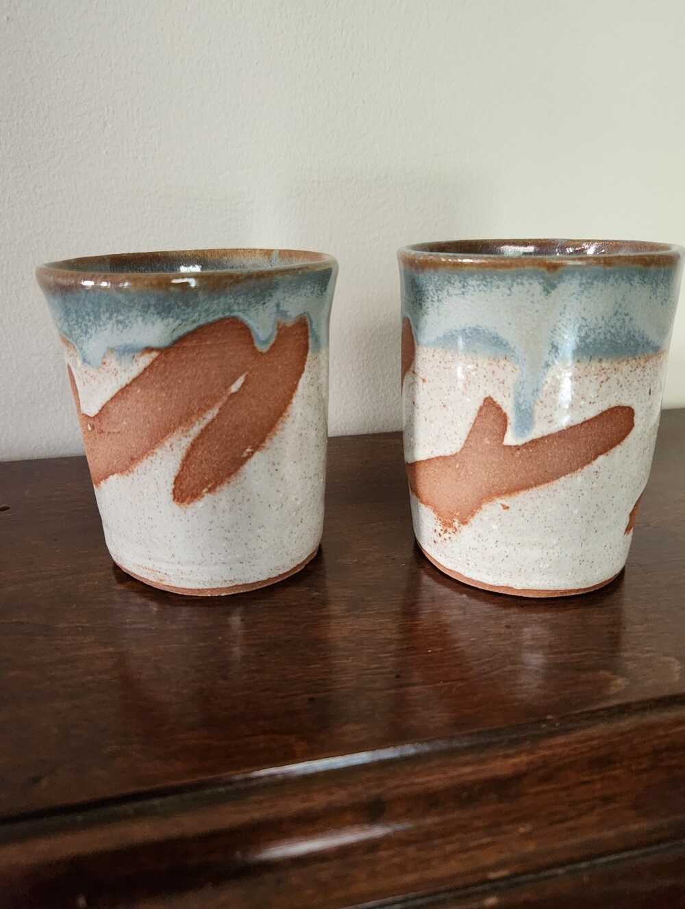 Vintage Studio Pottery 8 Ounce Drink Cups